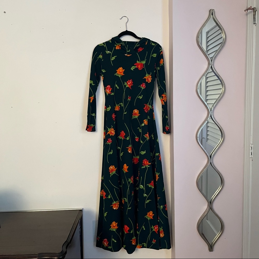 Vintage 70’s Handmade Hooded Maxi Dress